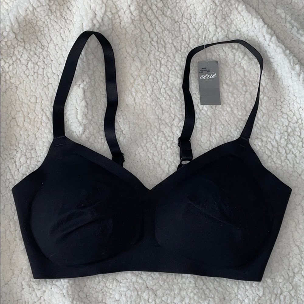 Black wire free bra